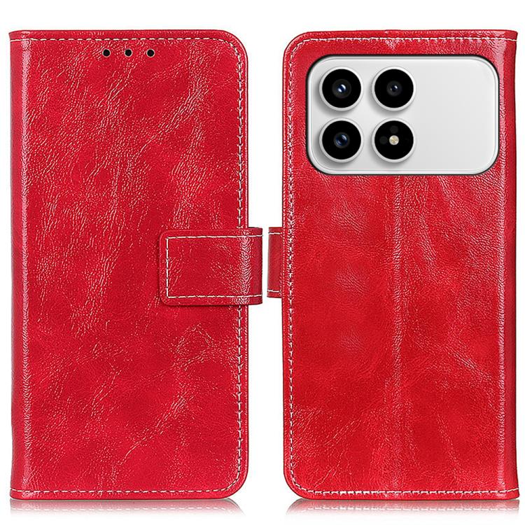 Levně RETRO Peněženkový obal POCO F8 Pro červený