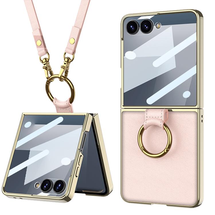 Levně GKK LANYARD Kryt s řemínkem Samsung Galaxy Z Flip7 5G růžový