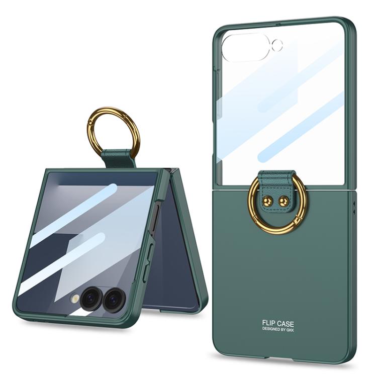 Levně GKK CIRCLE Ochranný obal s držákem pro Samsung Galaxy Z Flip7 5G zelený