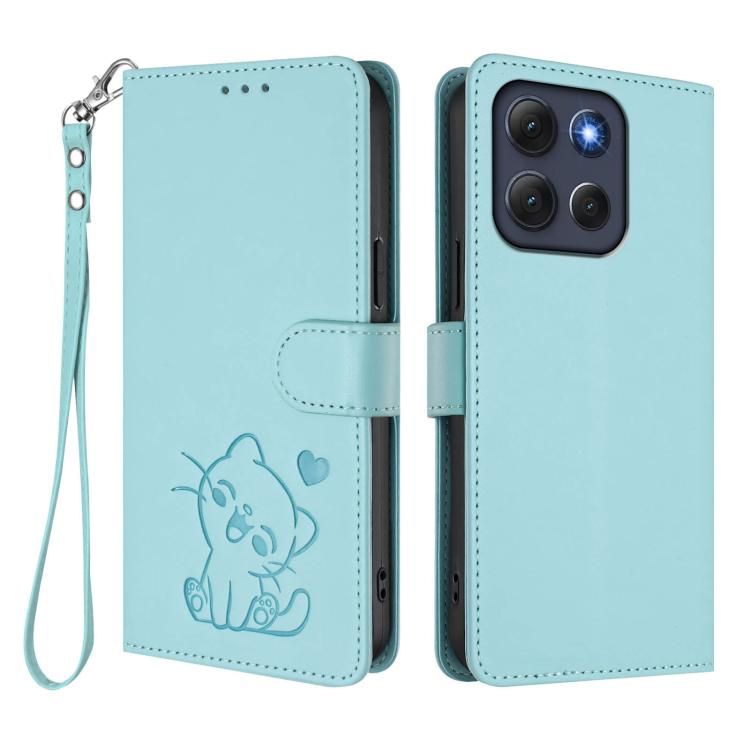 Levně ART CAT Peněženkový obal s řemínkem pro Motorola Moto G86 Power 5G mentolový