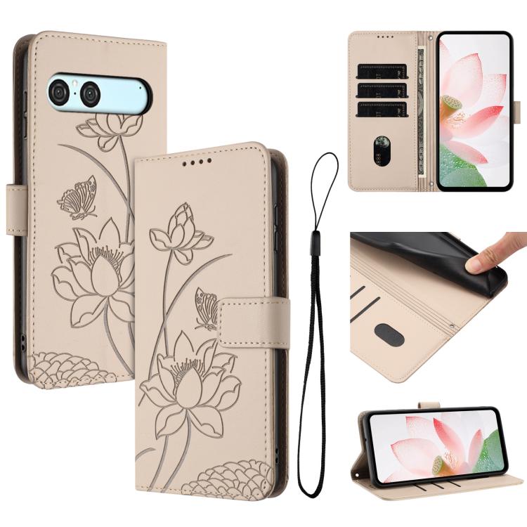 Levně ART LOTUS Peněženkové pouzdro pro Sony Xperia 10 VII béžové