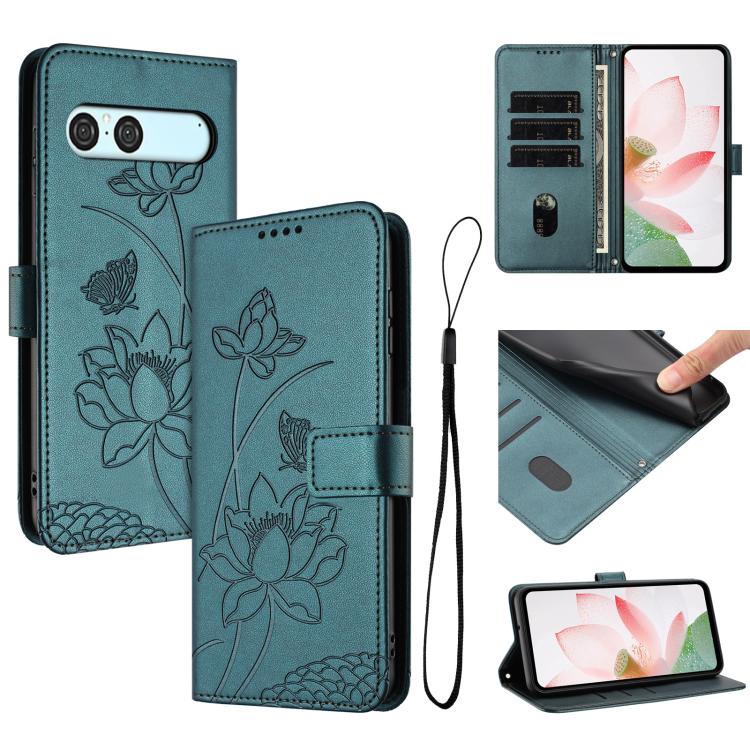 Levně ART LOTUS Peněženkové pouzdro pro Sony Xperia 10 VII tmavě zelené