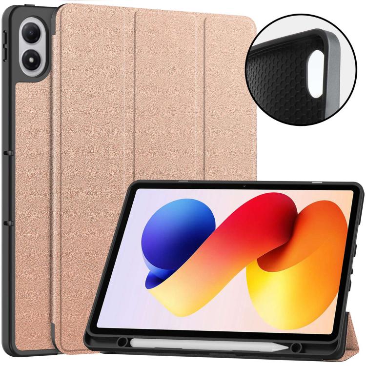 Levně LEATHER Zaklápěcí kryt pro Xiaomi Redmi Pad 2 Pro ROSE GOLD