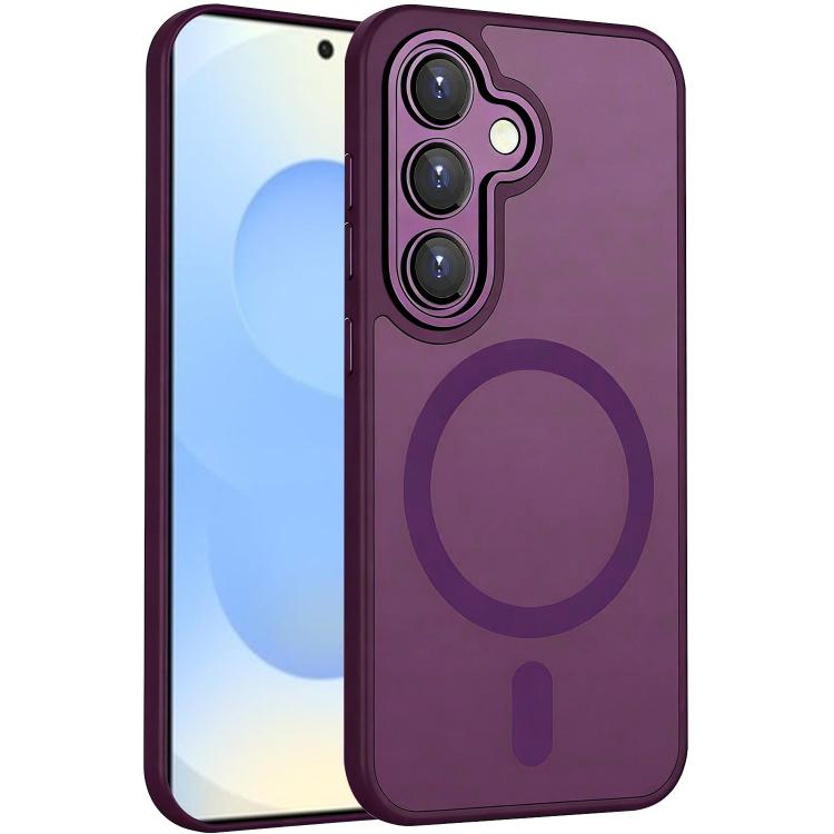 Levně XDCASE FROSTED Ochranný kryt s MagSafe pro Samsung Galaxy S26+ 5G vínový