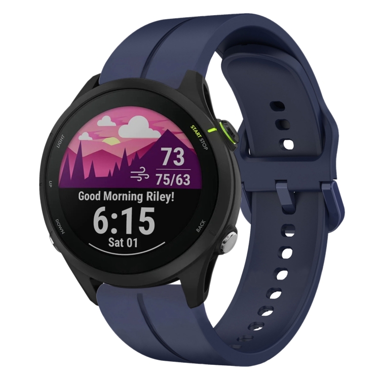 SILICONE Vyměnitelný řemínek pro Garmin Forerunner 255 Music tmavě modrý