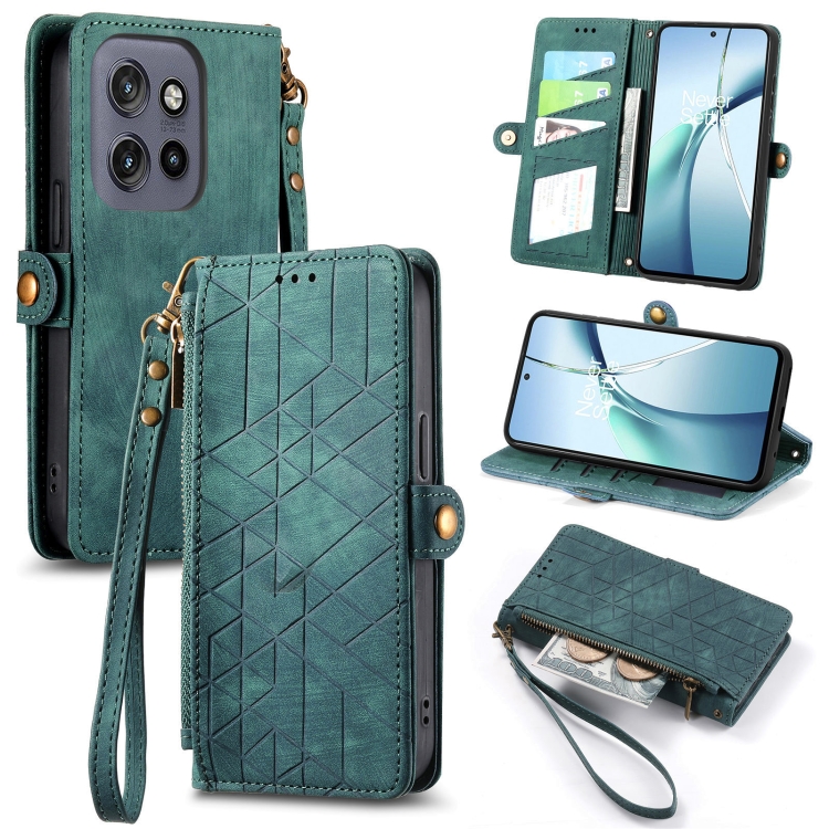 Levně GEOM Peněženkové pouzdro pro Motorola Edge 60 Neo / 50 Neo / ThinkPhone 25 zelené