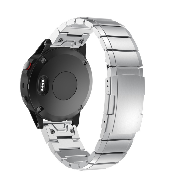 Levně ARMOUR QUICK RELEASE Kovový řemínek pro Garmin Fenix E 47mm stříbrný