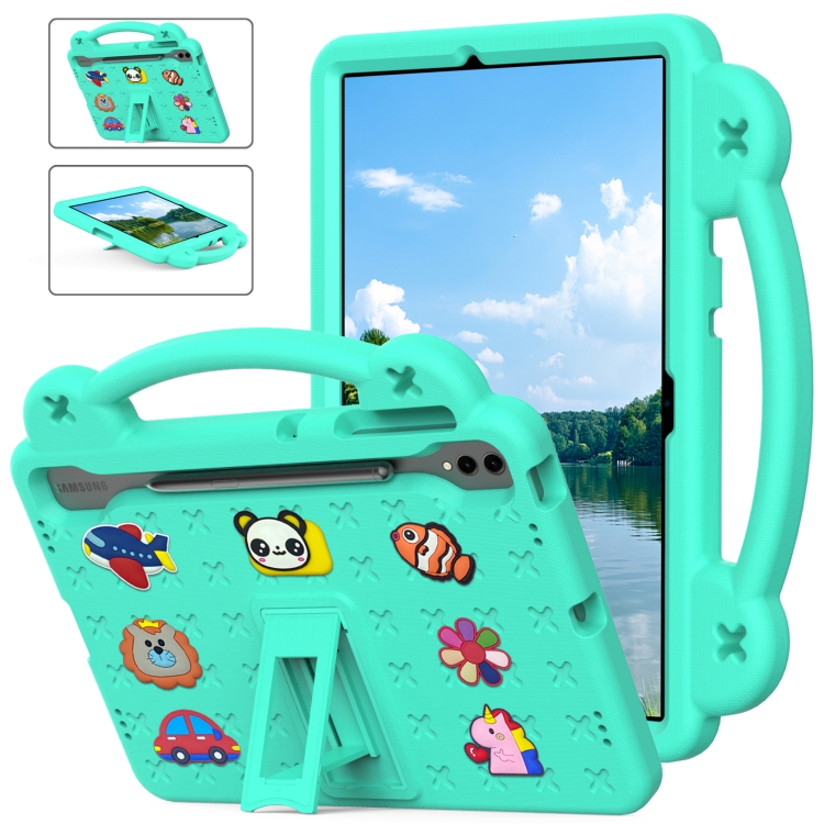FANY Dětský kryt na tablet pro Samsung Galaxy Tab S10+ světle zelený