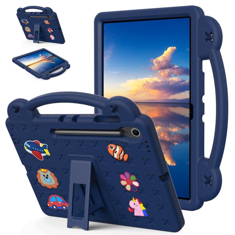 Levně FANY Dětský kryt na tablet pro Samsung Galaxy Tab S10 FE+ tmavě modrý