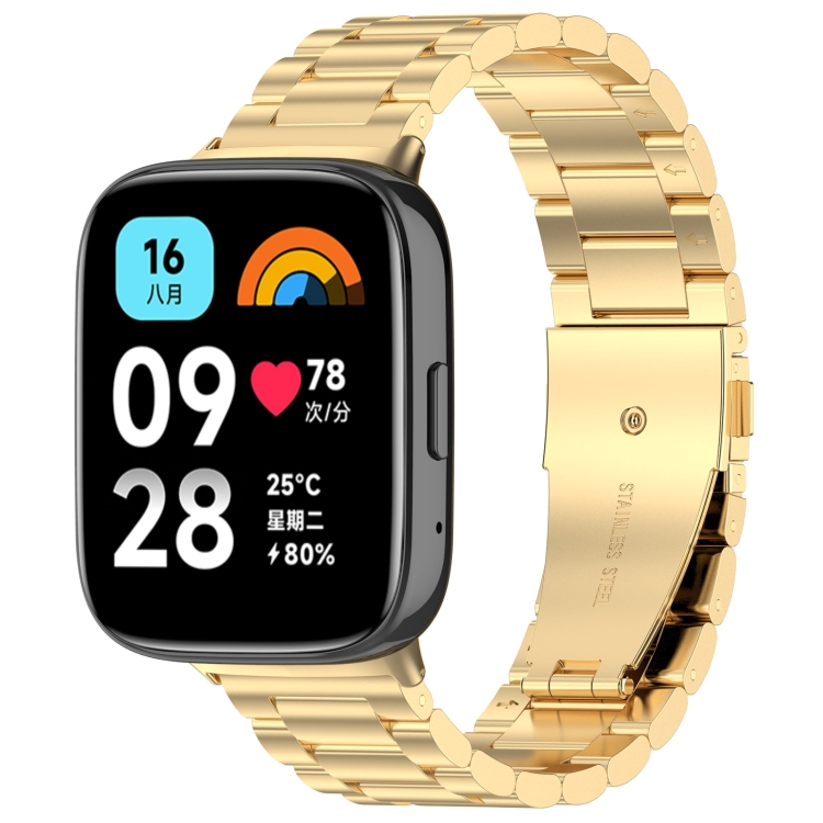 Levně CLASSIC Kovový řemínek pro Xiaomi Redmi Watch 3 Active zlatý