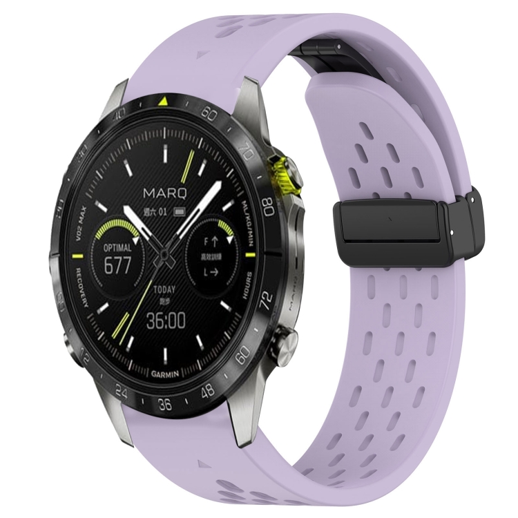 Levně AIRY Silikonový řemínek pro Garmin Epix Pro Gen 2 47mm fialový
