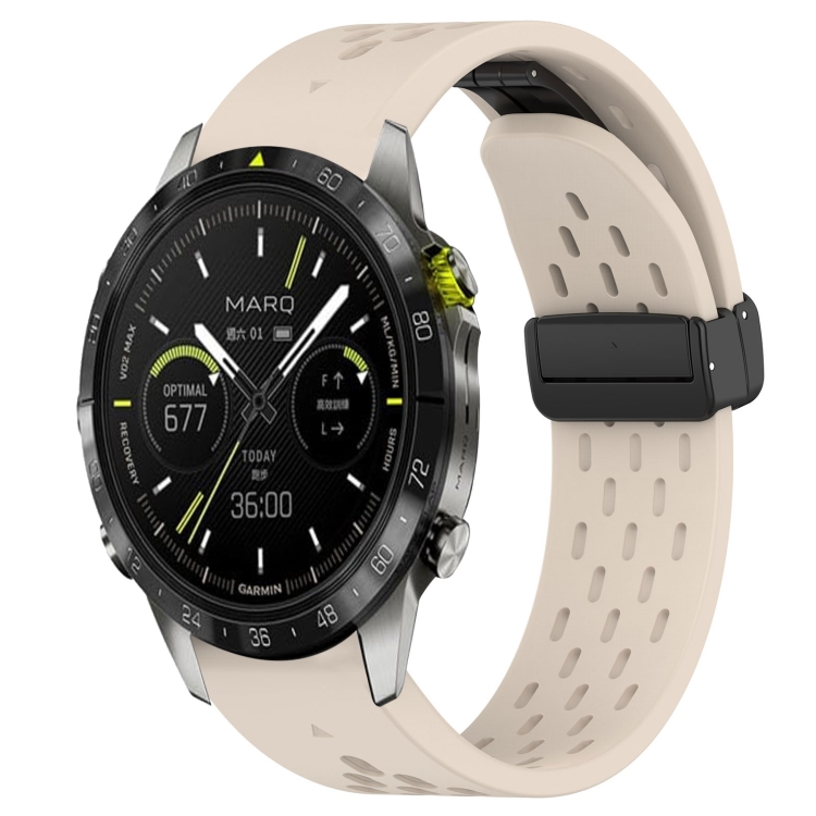 Levně AIRY Silikonový řemínek pro Garmin Epix Pro Gen 2 47mm béžový
