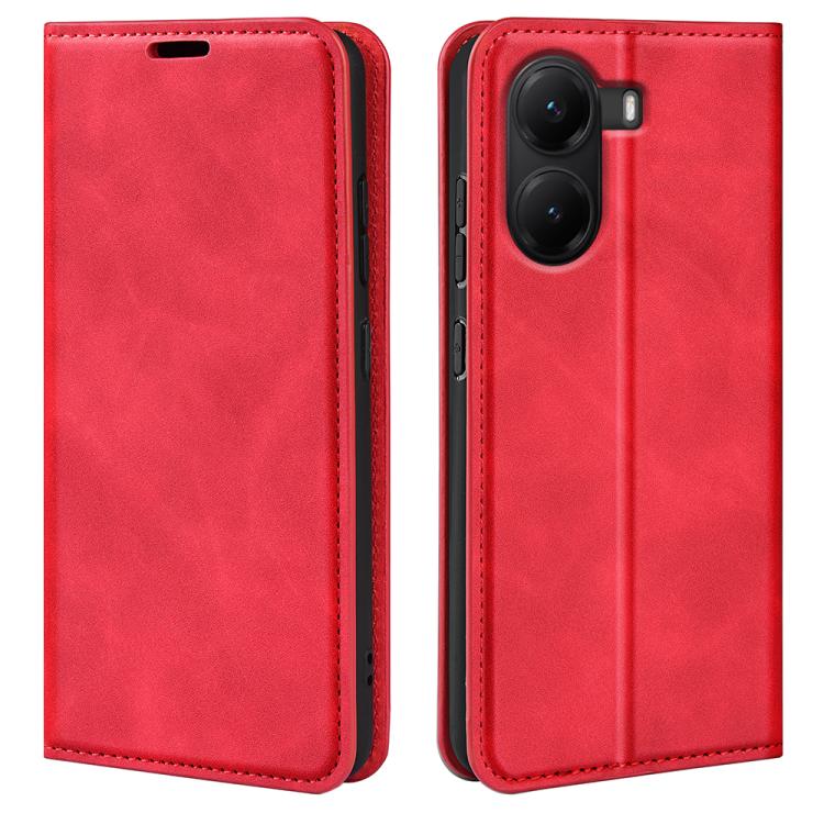 Levně MAGNETIC Zaklápěcí kryt pro Xiaomi Poco X7 Pro červený
