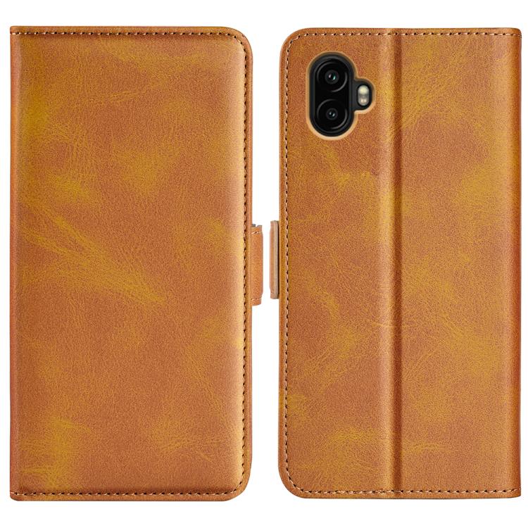 Levně SIDE Peněženkové pouzdro pro Samsung Galaxy Xcover 7 Pro světle hnědé
