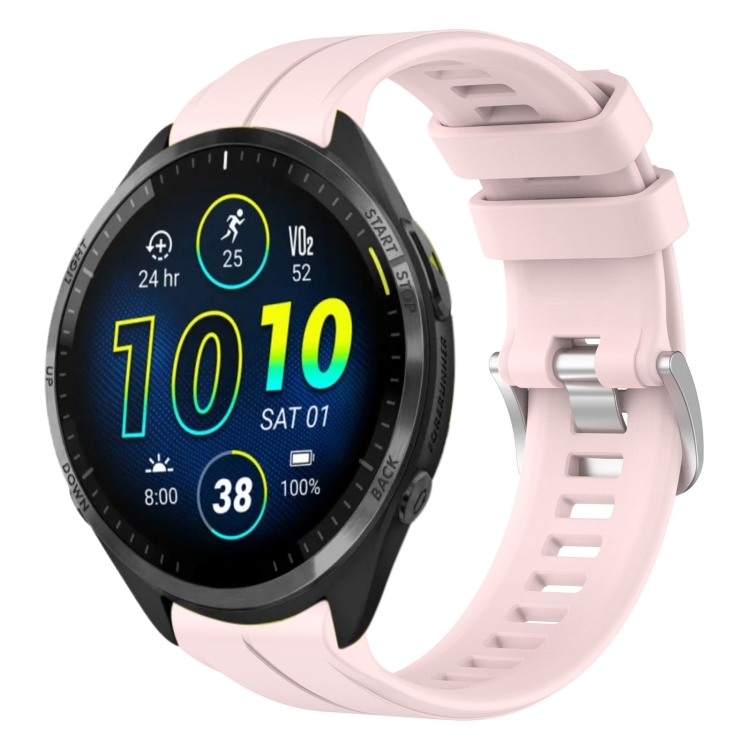 Levně SILICONE Vyměnitelný řemínek pro Garmin Forerunner 965 růžový