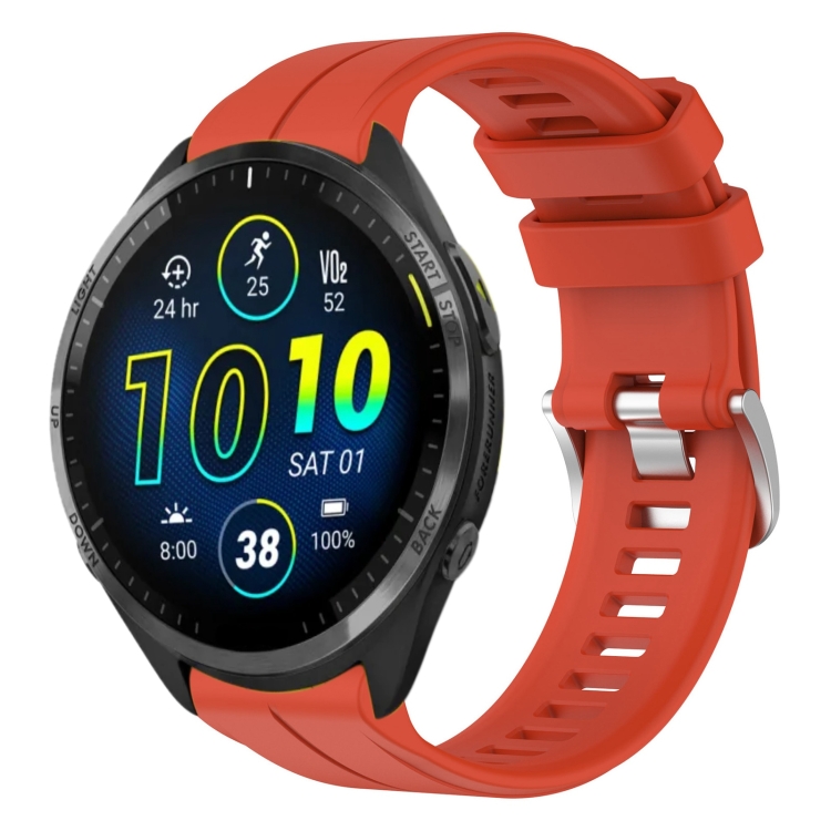 Levně SILICONE Vyměnitelný řemínek pro Garmin Forerunner 965 červený