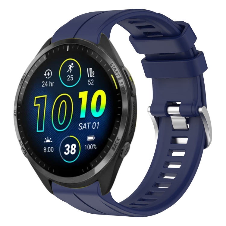 Levně SILICONE Vyměnitelný řemínek pro Garmin Forerunner 965 tmavě modrý