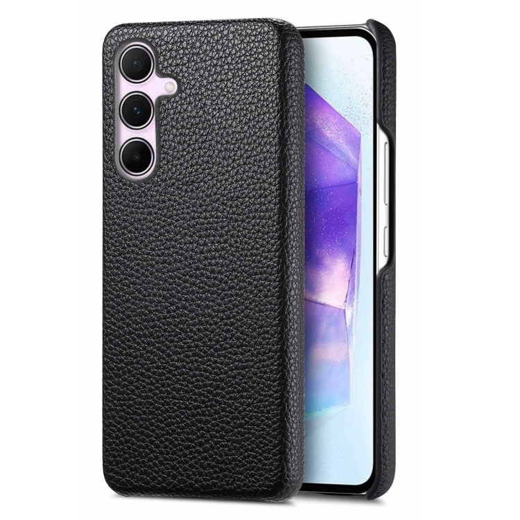 LEATHER CASE Ochranný kryt pro Samsung Galaxy A55 5G černý