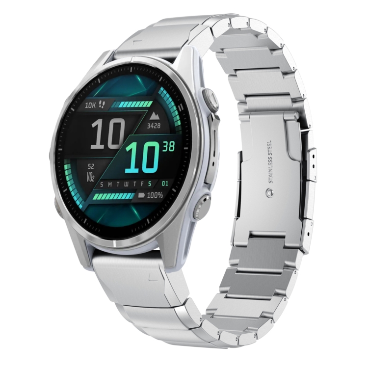 Levně ARMOUR QUICK RELEASE Kovový řemínek pro Garmin Fenix 8 43mm stříbrný