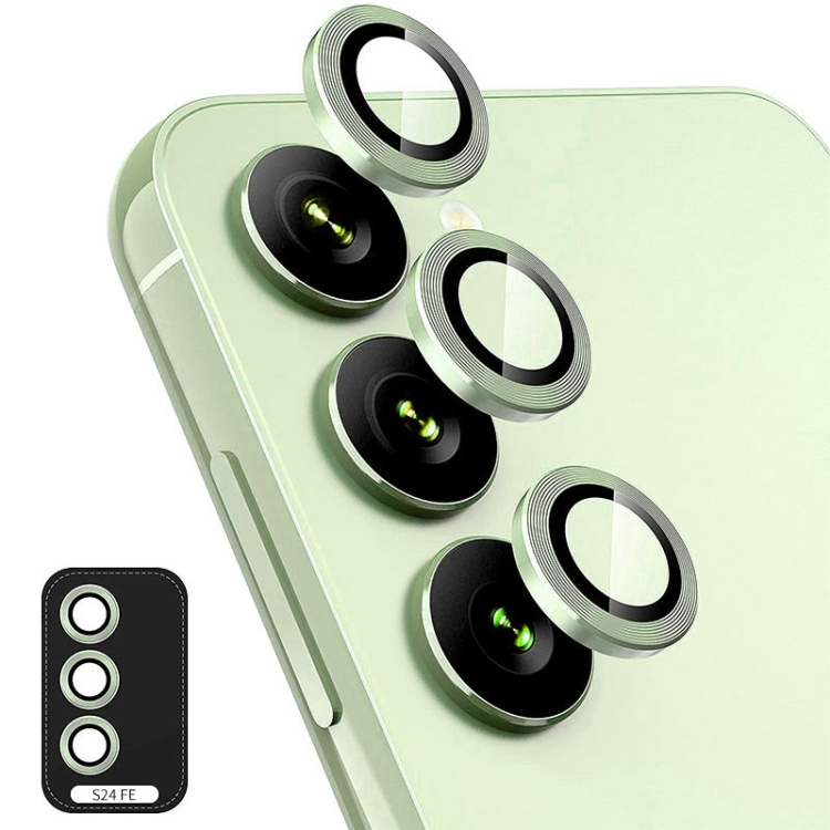ENKAY ALU Sklo pro fotoaparát Samsung Galaxy S24 FE 5G GREEN