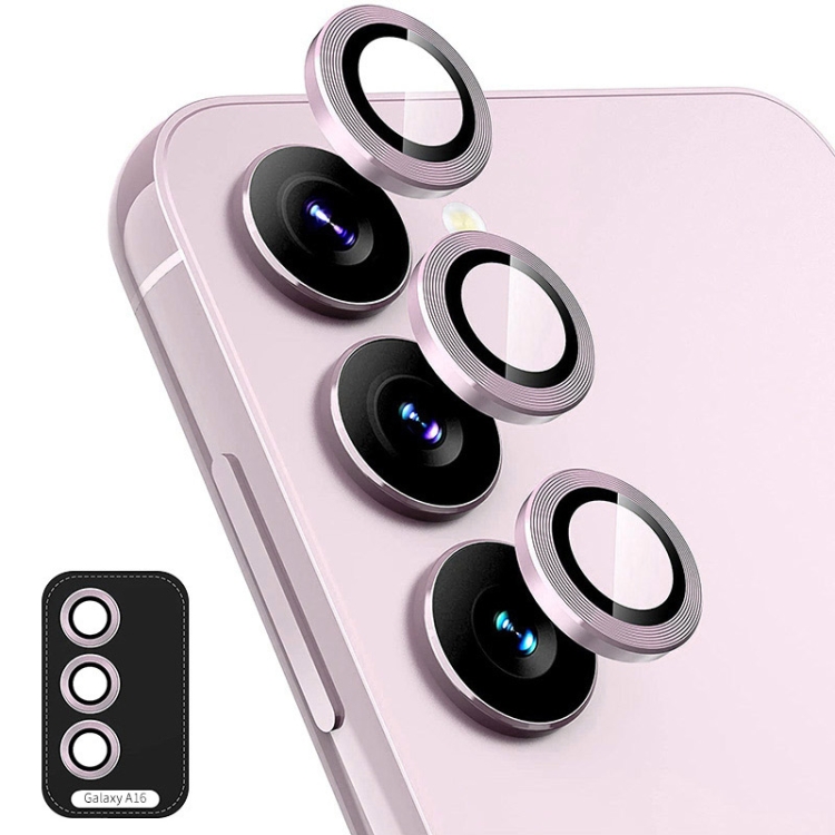 ENKAY ALU Sklo pro fotoaparát Samsung Galaxy A16 / A16 5G růžové