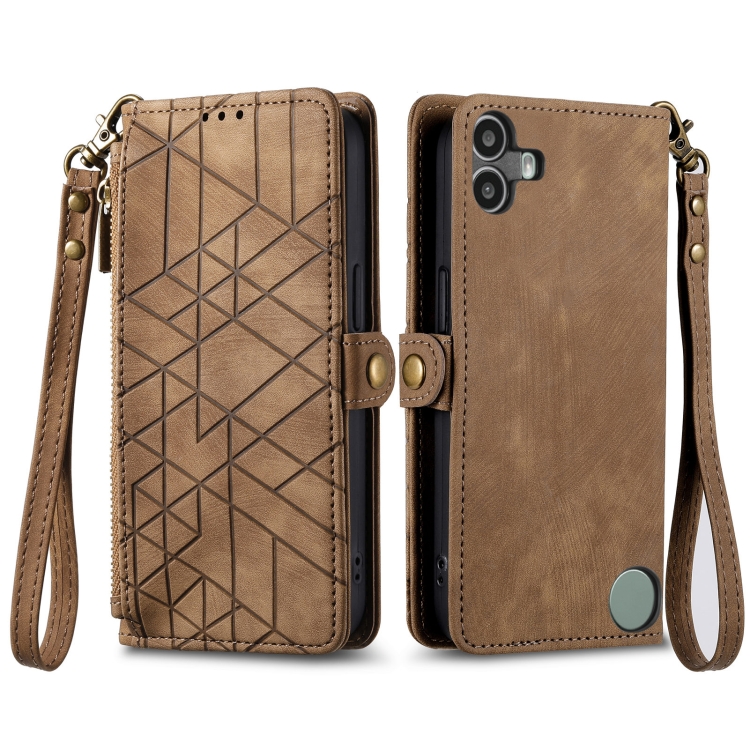 Levně GEOM Peněženkové pouzdro pro CMF Phone 1 hnědé