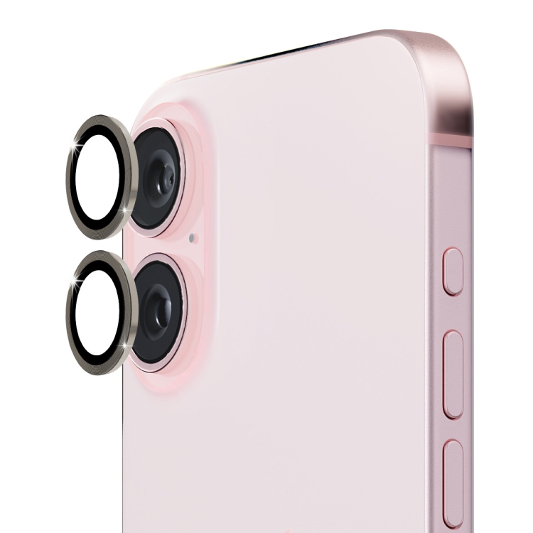 Levně ENKAY ALU Sklo pro fotoaparát Apple iPhone 16 / 16 Plus šedé