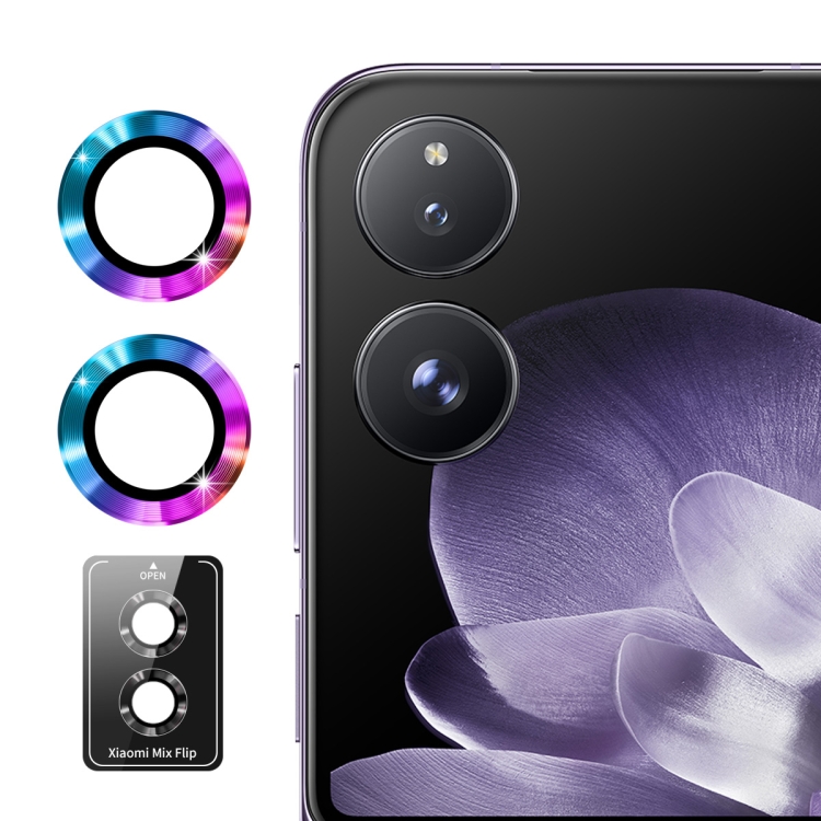 Levně ENKAY ALU Sklo pro fotoaparát Xiaomi MIX Flip COLORFUL