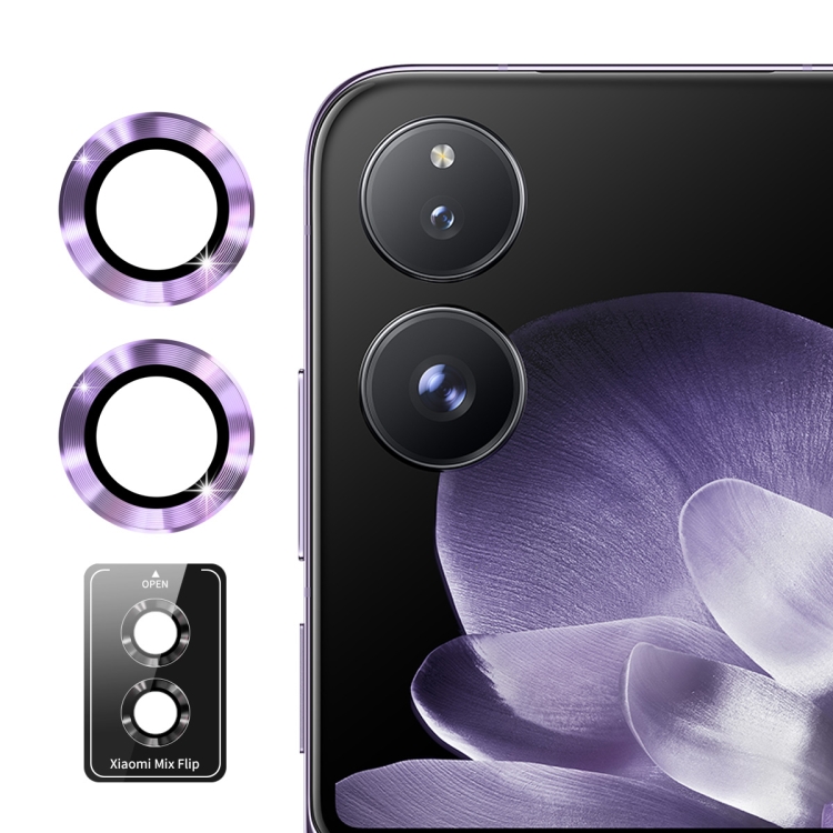 Levně ENKAY ALU Sklo pro fotoaparát Xiaomi MIX Flip PURPLE
