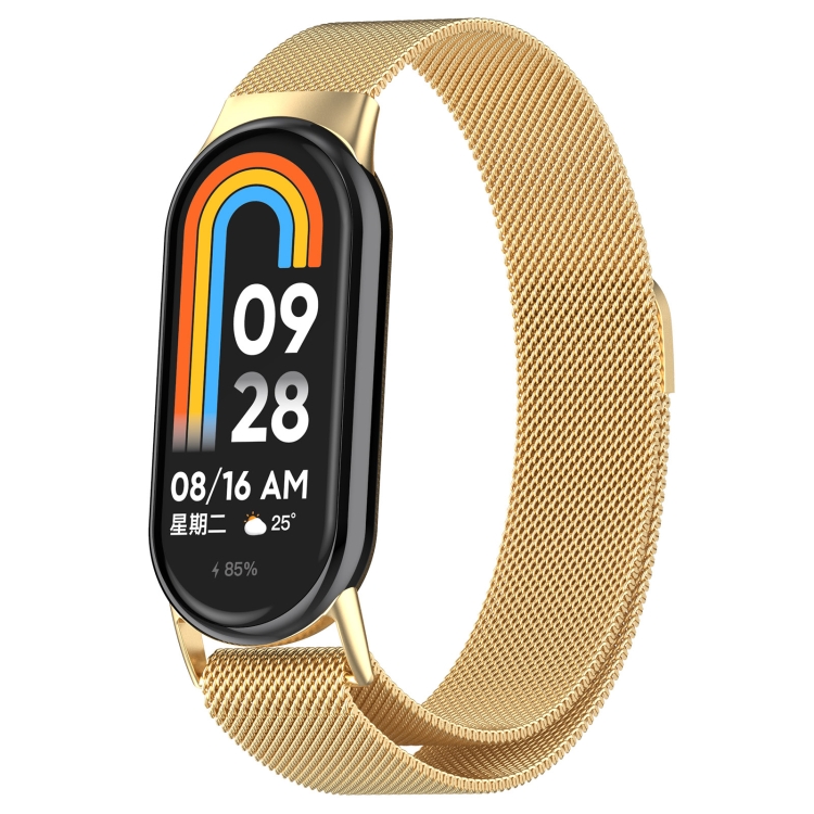 MILANESE Kovový řemínek pro Xiaomi Smart Band 10 / 9 / 8 zlatý