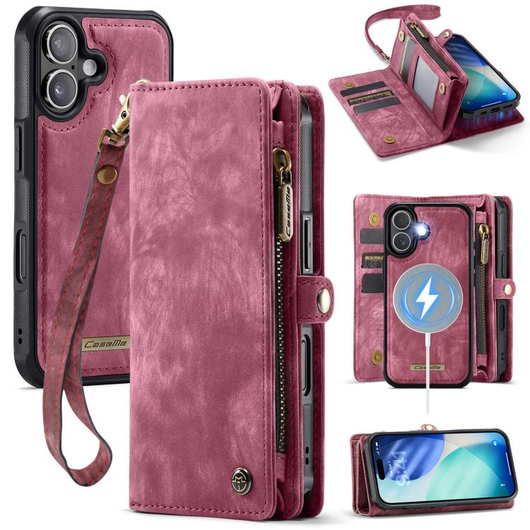 Levně WALLET Ochranný kryt s peněženkou 2v1 pro Apple iPhone 17 červený
