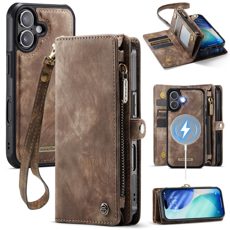 Levně WALLET Ochranný kryt s peněženkou 2v1 pro Apple iPhone 17 hnědý
