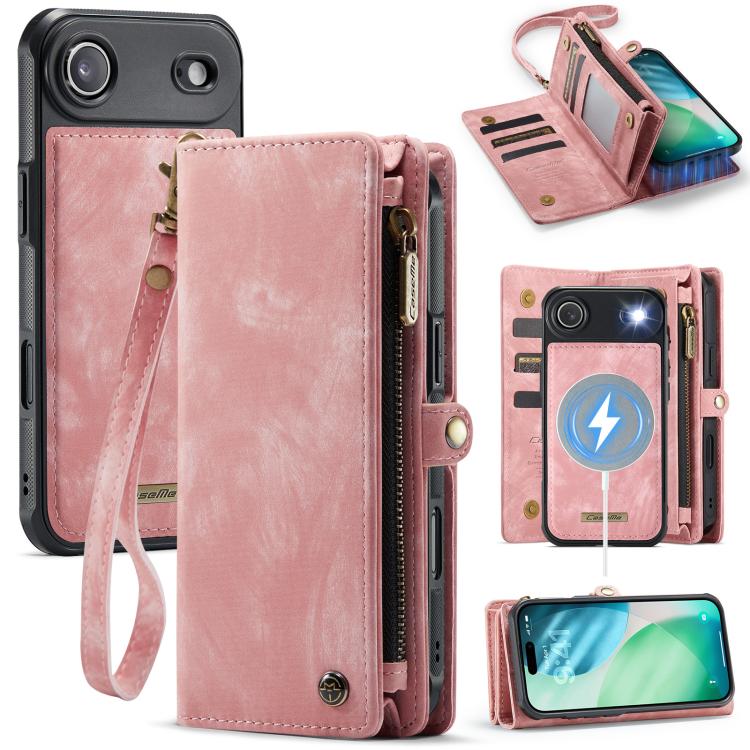 Levně WALLET Ochranný kryt s peněženkou 2v1 pro Apple iPhone Air růžový
