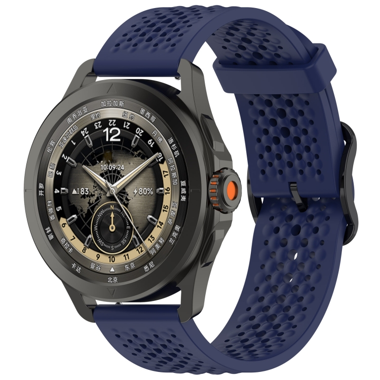 Levně AIRY Silikonový řemínek pro Xiaomi Watch S4 Sport tmavě modrý
