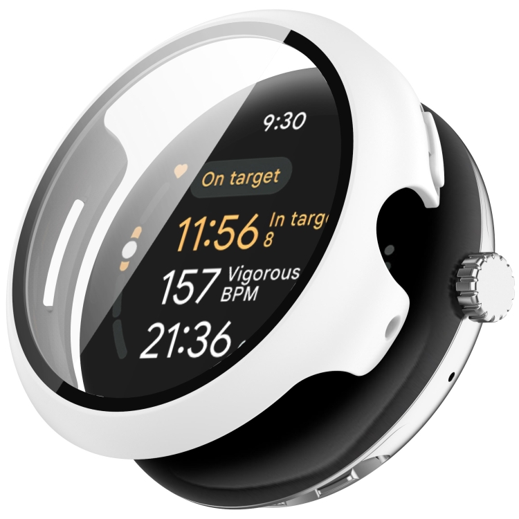 Levně PC FULL COVER Plastový kryt se sklem pro Google Pixel Watch 3 45mm bílý