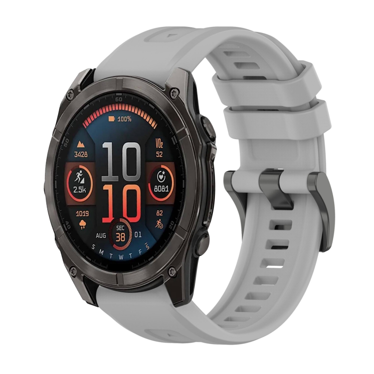 SILICONE Vyměnitelný řemínek pro Garmin Fenix 8 51mm šedý