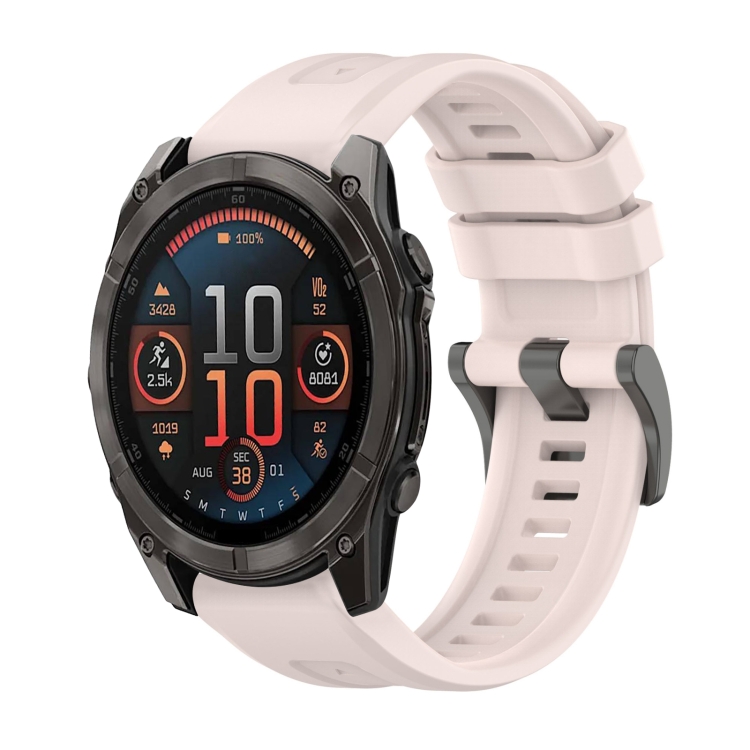 SILICONE Vyměnitelný řemínek pro Garmin Fenix 8 51mm světle růžový