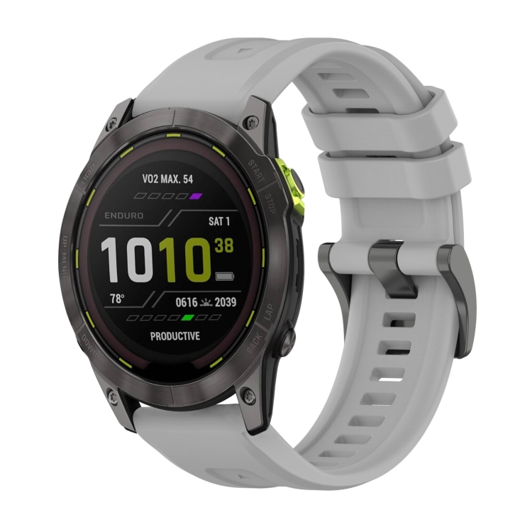 Levně SILICONE Vyměnitelný řemínek pro Garmin Enduro 3 šedý