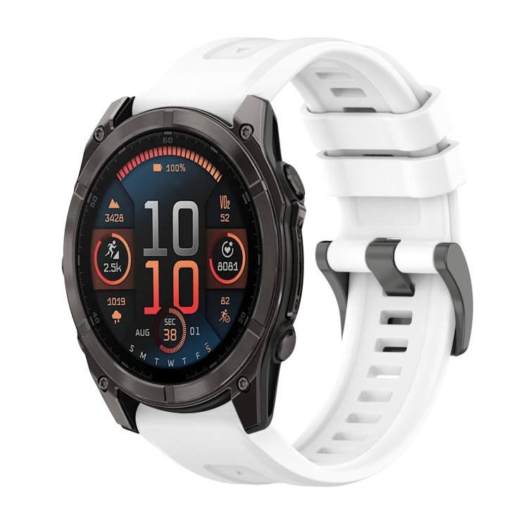 SILICONE Vyměnitelný řemínek pro Garmin Fenix 8 47mm bílý