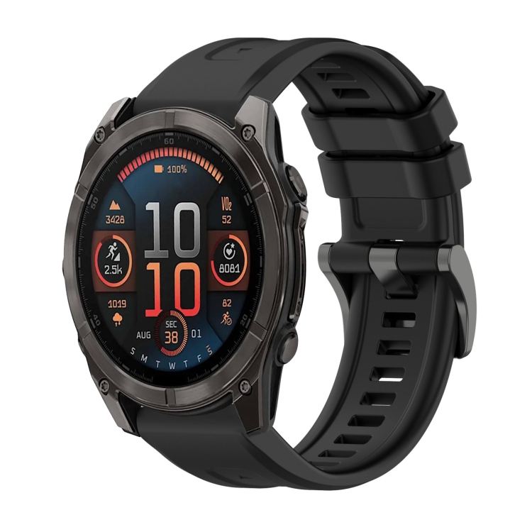 Levně SILICONE Vyměnitelný řemínek pro Garmin Fenix 8 47mm černý