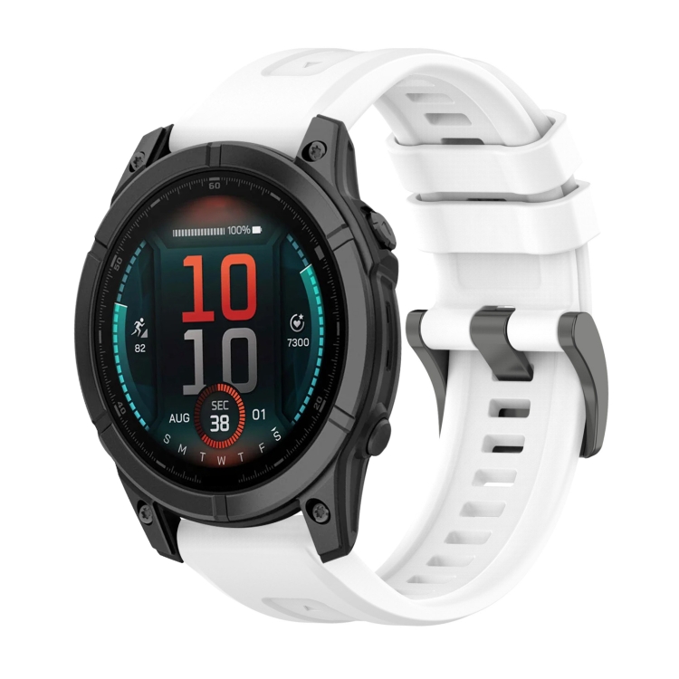 Levně SILICONE Vyměnitelný řemínek pro Garmin Fenix E 47mm bílý