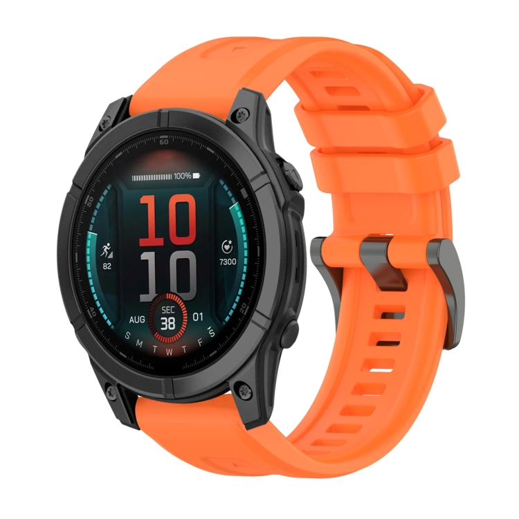 Levně SILICONE Vyměnitelný řemínek pro Garmin Fenix E 47mm oranžový