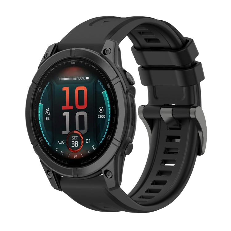 Levně SILICONE Vyměnitelný řemínek pro Garmin Fenix E 47mm černý