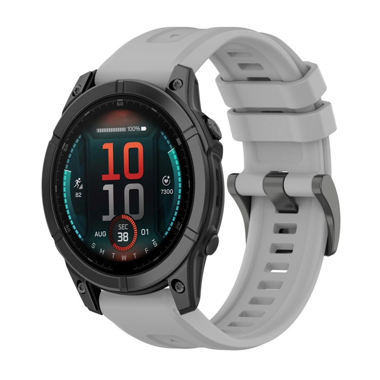 Levně SILICONE Vyměnitelný řemínek pro Garmin Fenix E 47mm šedý