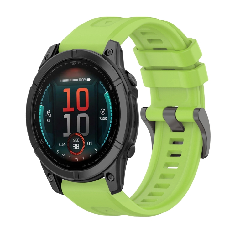 Levně SILICONE Vyměnitelný řemínek pro Garmin Fenix E 47mm světle zelený