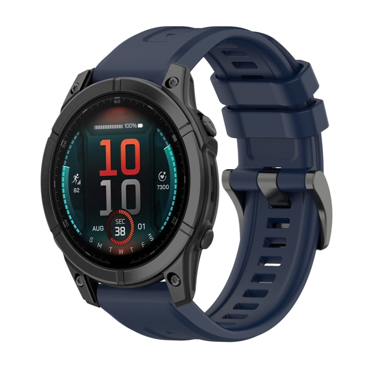 Levně SILICONE Vyměnitelný řemínek pro Garmin Fenix E 47mm tmavomodrý