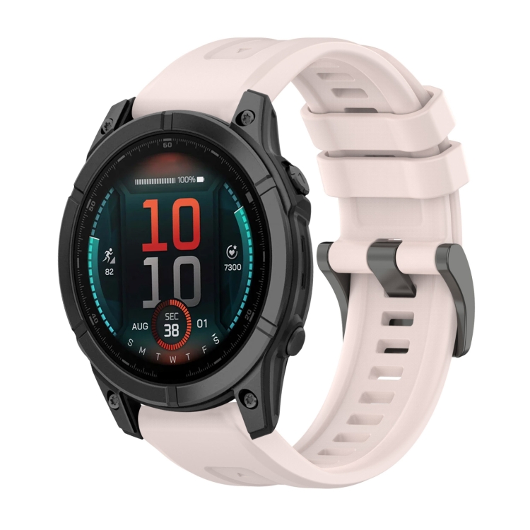 Levně SILICONE Vyměnitelný řemínek pro Garmin Fenix E 47mm světle růžový