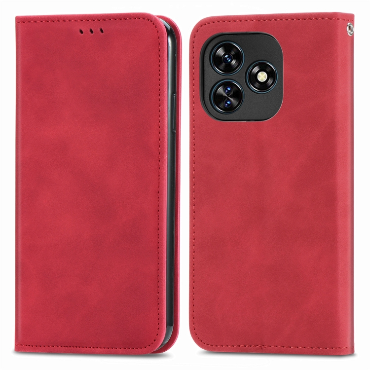 Levně MAGNETIC Zaklápěcí kryt pro Oukitel C51 červený