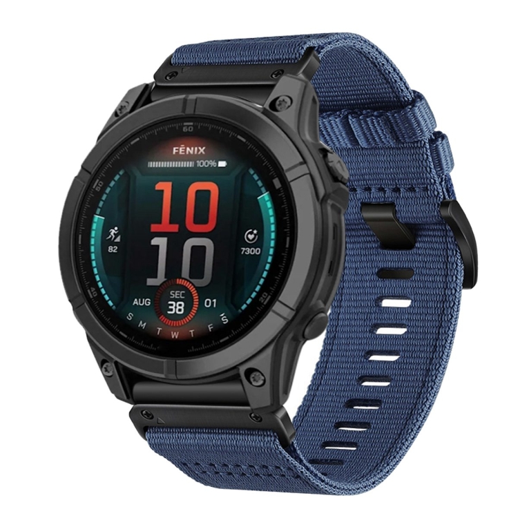 PROTEMIO 87751 CANVAS Vyměnitelný řemínek pro Garmin Fenix E 47mm modrý