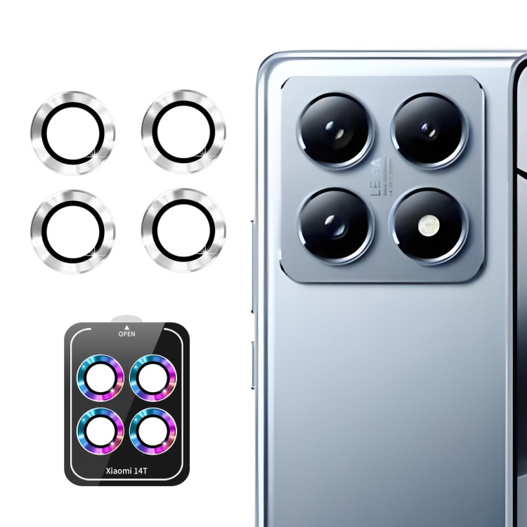 Levně ENKAY ALU Sklo pro fotoaparát Xiaomi 14T SILVER